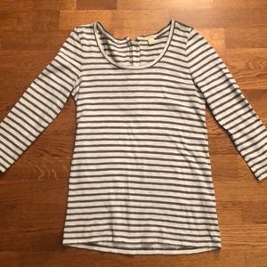 J Crew 3/4 length sleeve top Size S